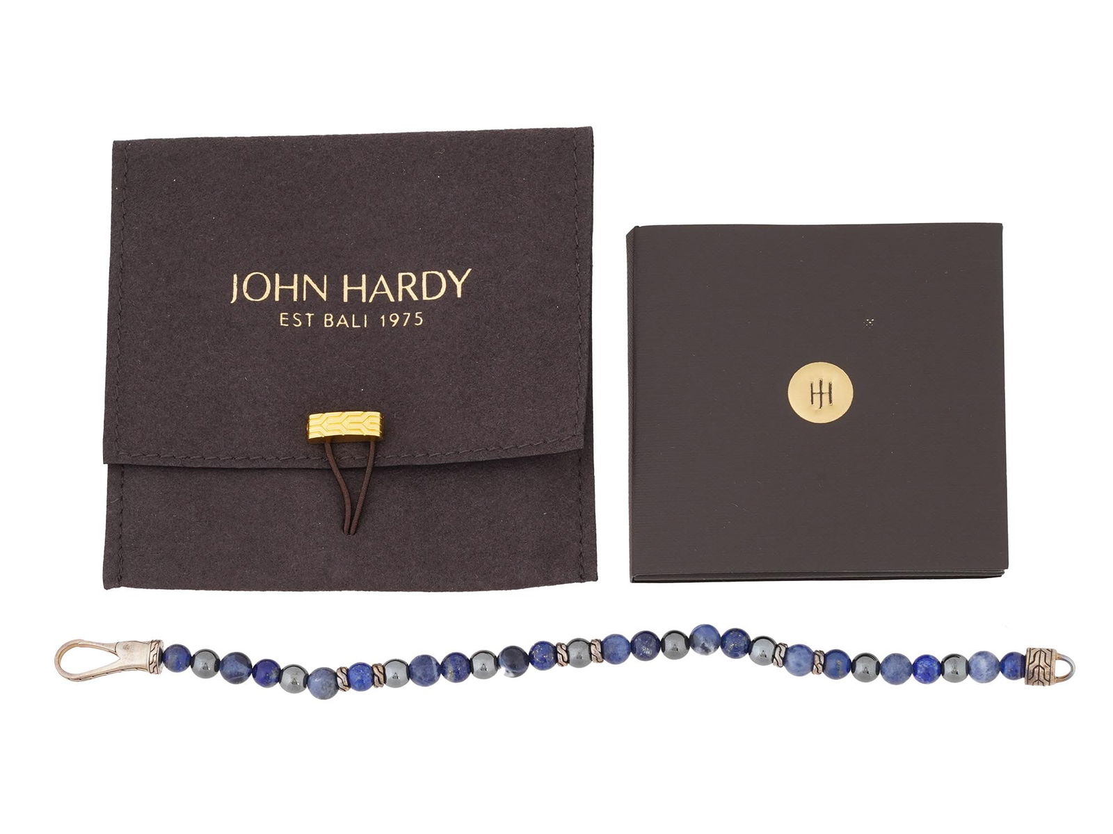 JOHN HARDY STERLING SILVER LAPIS LAZULI BRACELET (1 of 7)