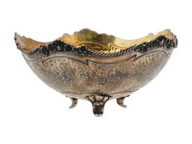 RUSSIAN GILT SILVER IMPERIAL SERVING BOWL