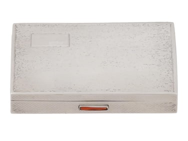 STERLING SILVER CARD HOLDER CASE WITH CORAL