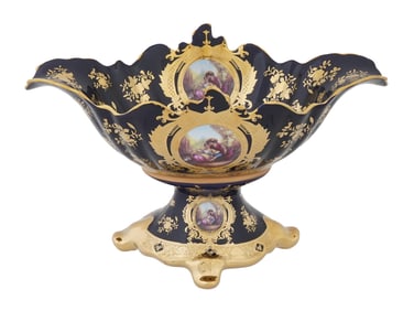 VINTAGE IMPERIAL LIMOGES PORCELAIN FOOTED FRUIT BOWL