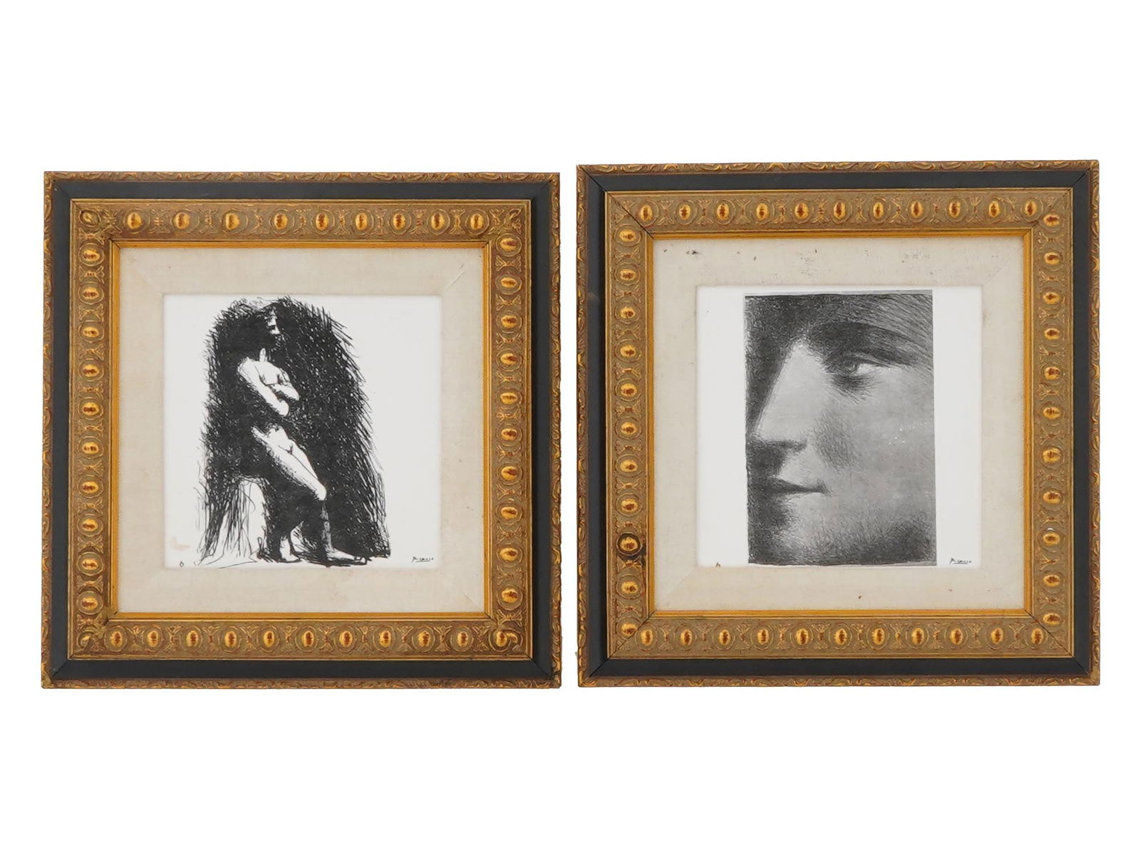 PABLO PICASSO FEMALE PORTRAIT PORCELAIN TILES FRAMED (1 of 10)