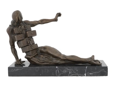 SALVADOR DALI ANTHROPOMORPHIC CABINET BRONZE SCULPTURE
