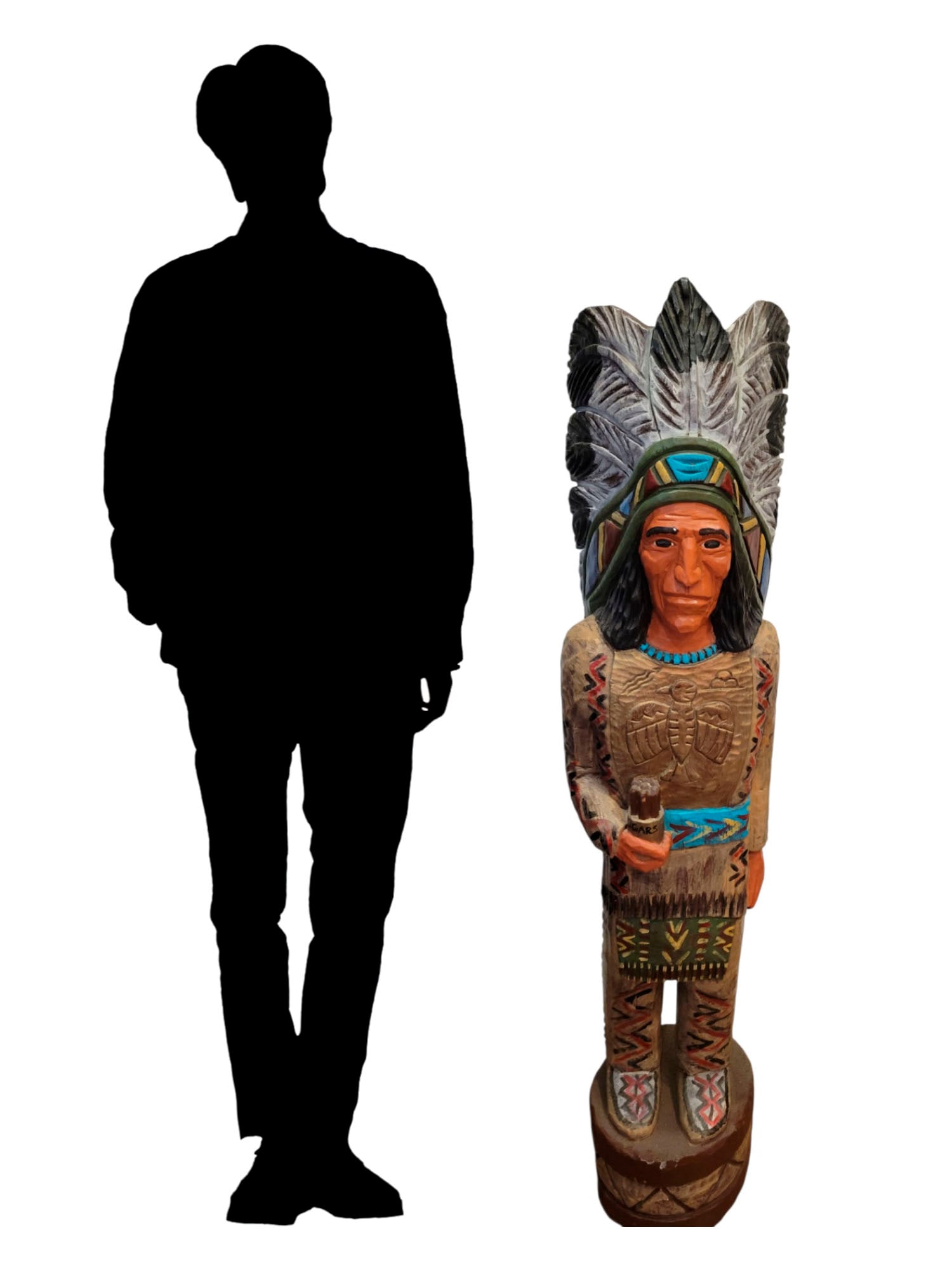 J GALLAGHER WOODEN CARVED STATUE 5 FT (1 of 13)