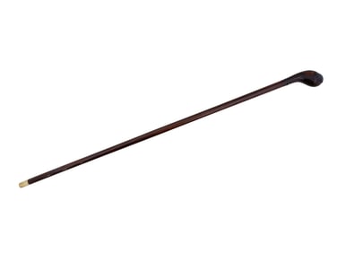 VINTAGE HAND VCARVED SOLID WOOD WALKING CANE