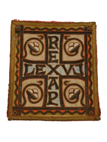CHRISTIAN METALLIC THREAD AND SILK HOST HOLDER