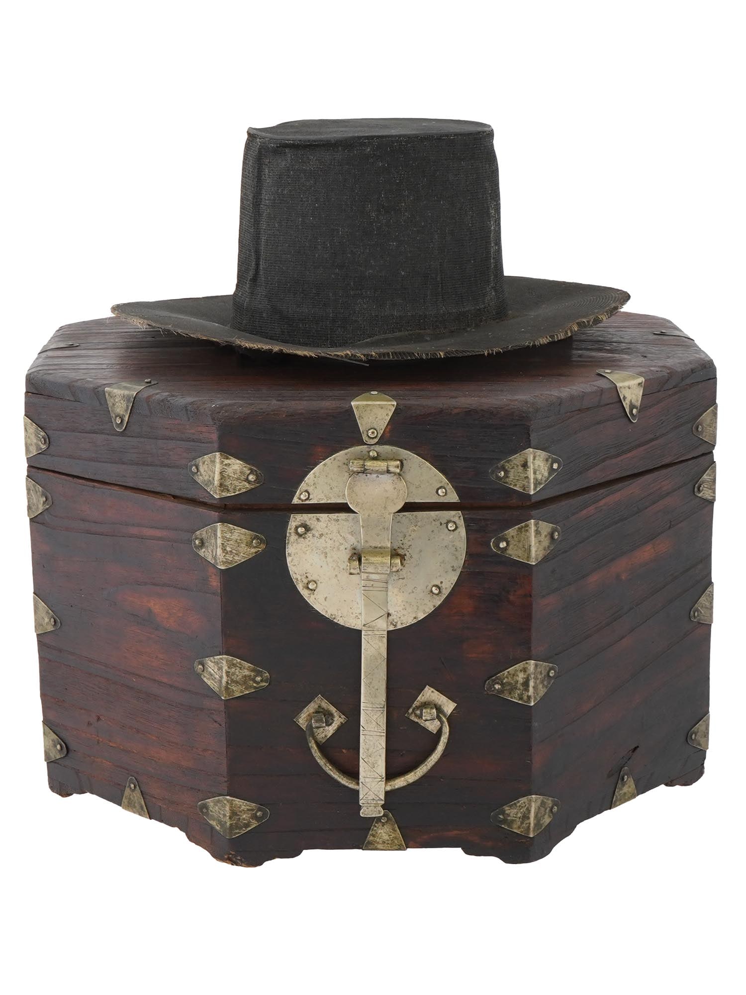 ANTIQUE KOREAN GAT HORSEHAIR HAT W PAULOWNIA WOOD BOX (1 of 14)