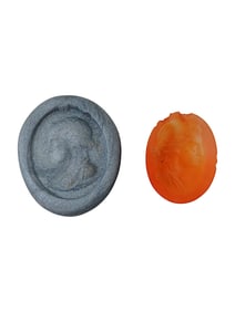 ANCIENT ROMAN CARNELIAN INTAGLIO W IMAGE 100 TO 300 AD