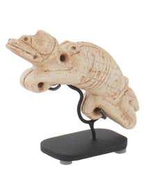 PRE COLUMBIAN TAINO CARVED STONE FIGURAL PENDANT
