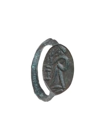 ANCIENT GREEK ENGRAVED SIGNET RING 400 TO 100 BC