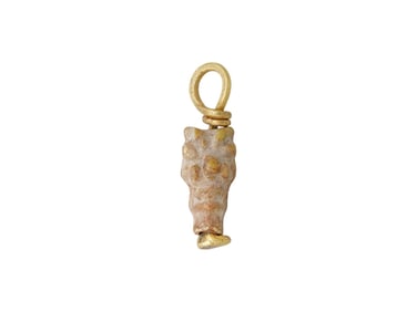 ANCIENT NEAR EAST ASSYRIAN GOLD STONE PAZUZU PENDANT