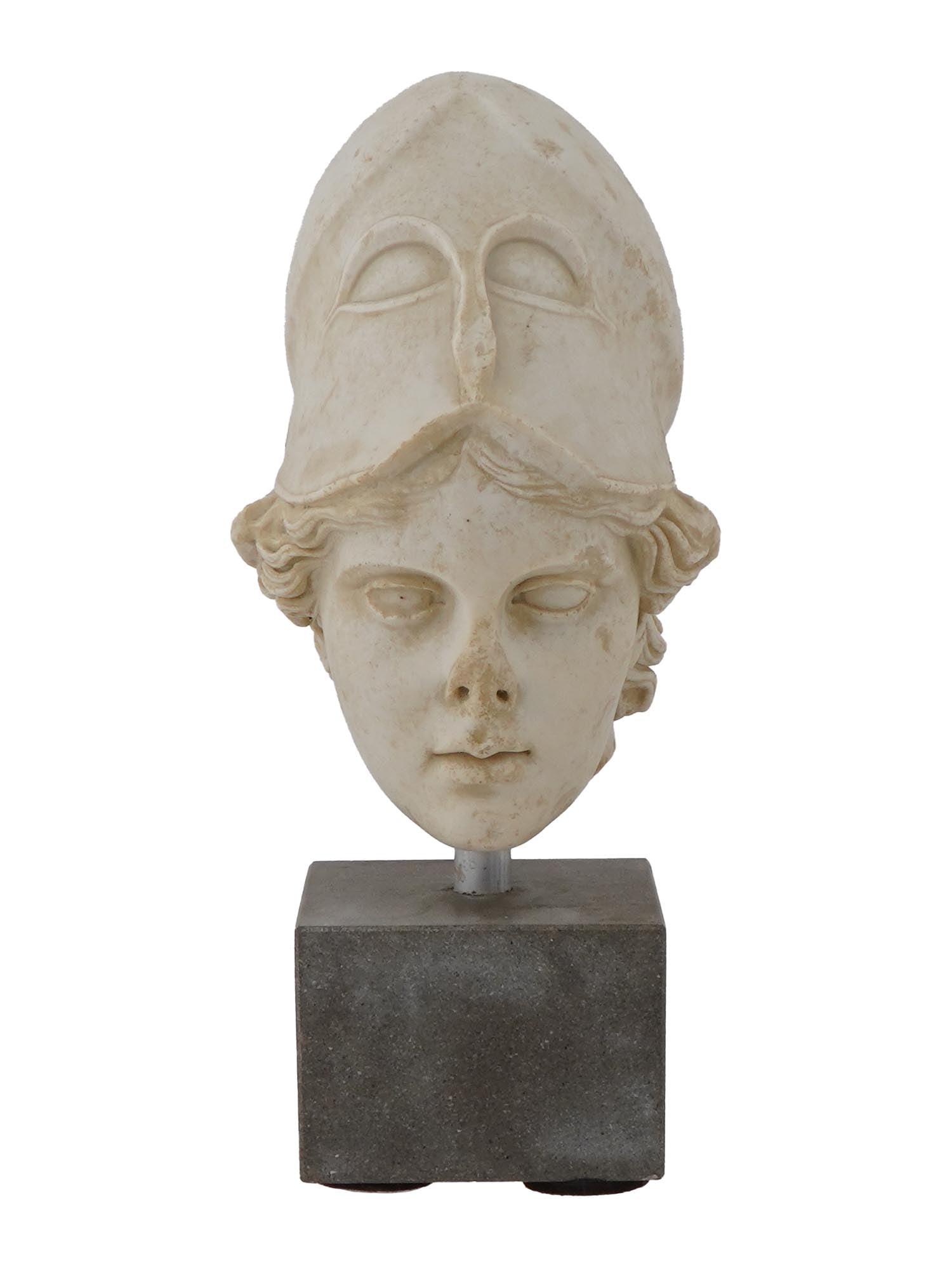 ANCIENT ROMAN MARBLE DUST BUST OF ATHENA (1 of 6)