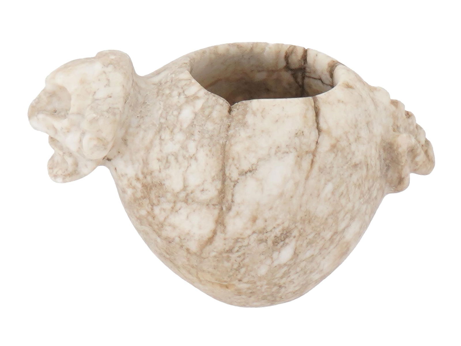 PRE COLUMBIAN TAINO CARVED STONE DRAGON FIGURAL VESSEL (1 of 8)