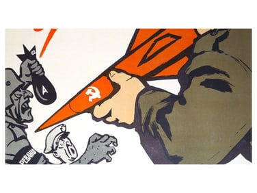 RUSSIAN SOVIET ORIGINAL PROPAGANDA POSTER 1968