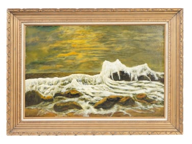 AMERICAN SEASCAPE OIL PAINTING SIGNED PAUL SCHUMANN