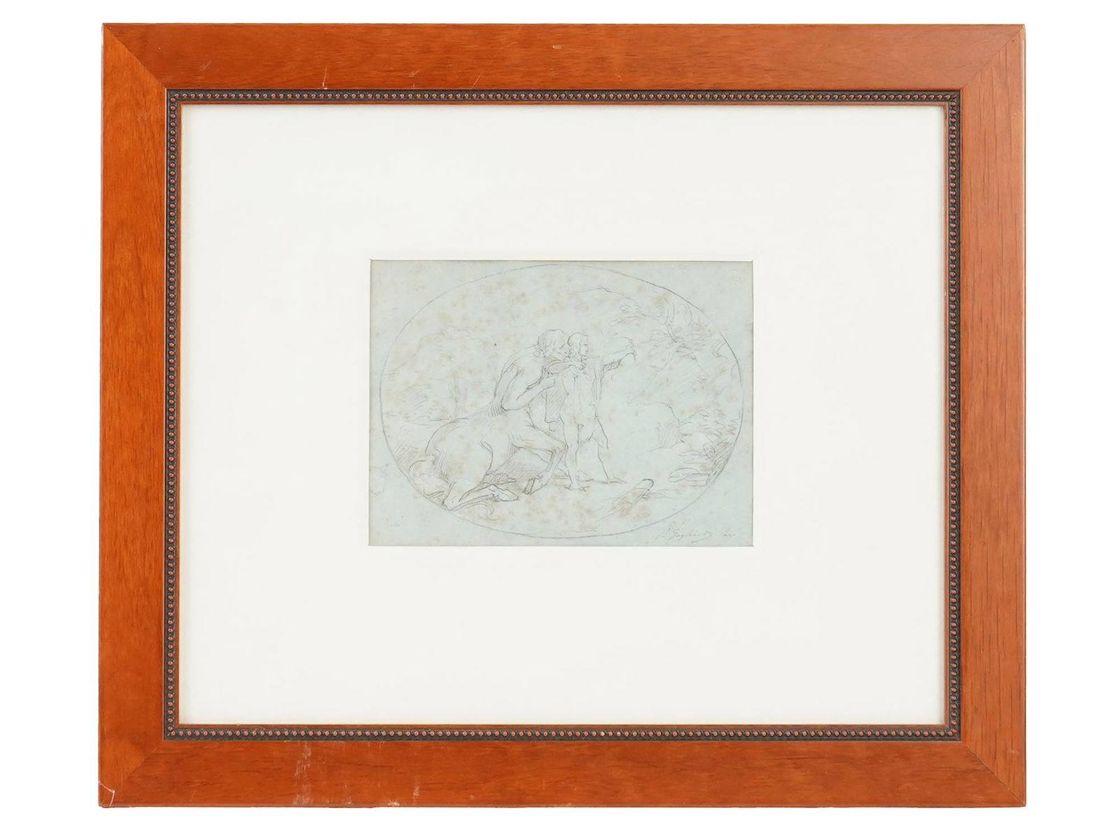 PIETRO GAGLIARDI ITALIAN GRAPHITE FRESCO SKETCH PAINTING (1 of 4)