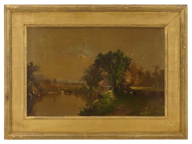 ANTIQUE AMERICAN OIL PAINTING BY DOUGLAS ARTHUR TEED