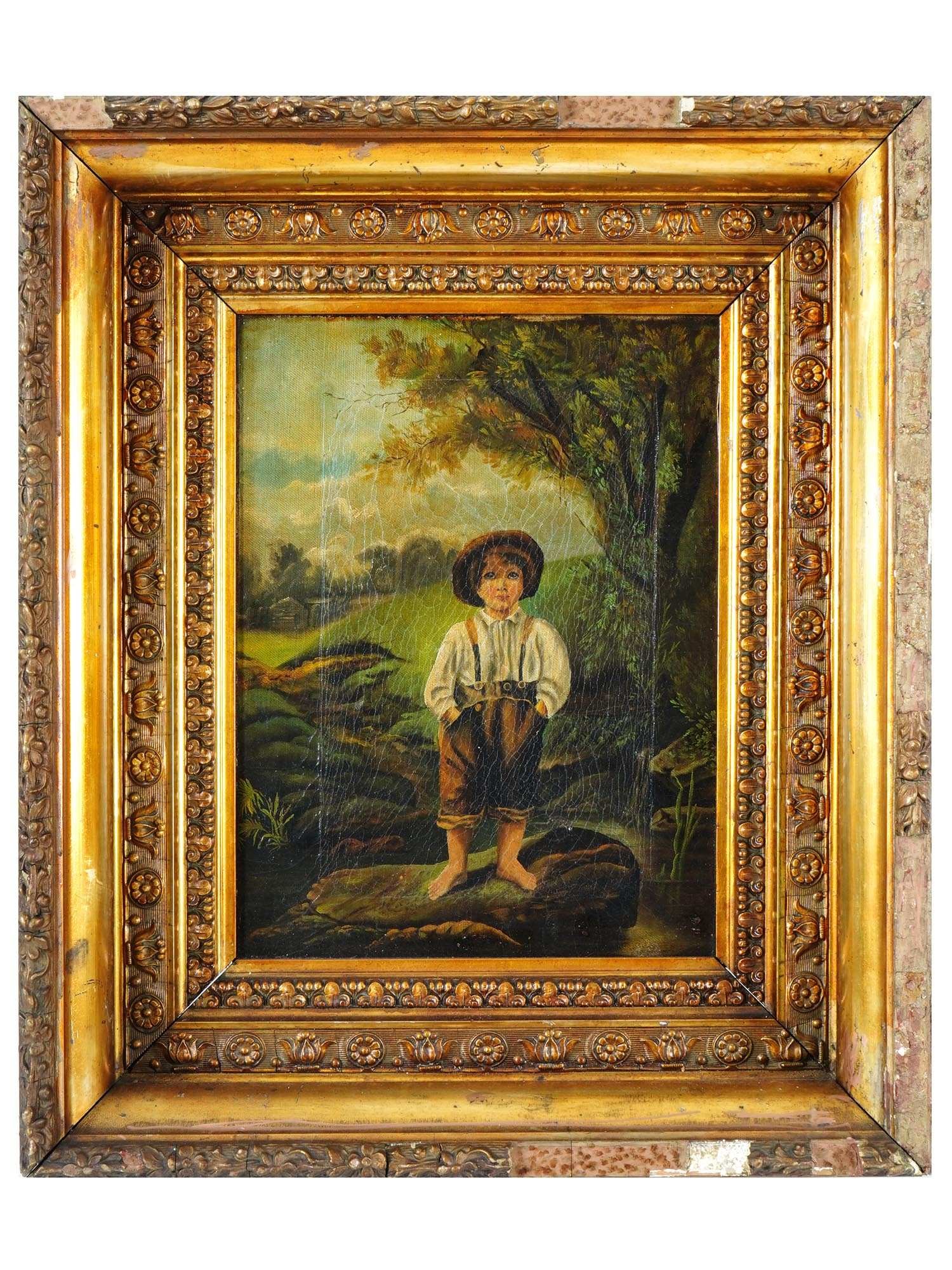 AFTER EASTMAN JOHNSON OIL PAINTING BAREFOOT BOY (1 of 6)