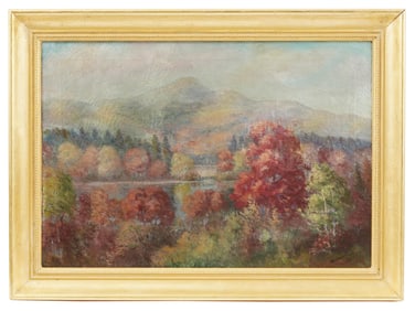 AMERICAN OIL PAINTING BY HAROLD R LENOH 1936