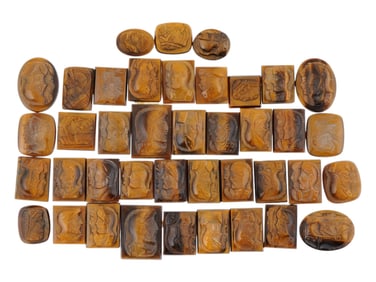 COLLECTION OF ANTIQUE HAND CARVED CAMEOS