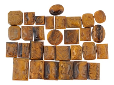 COLLECTION OF ANTIQUE HAND CARVED CAMEOS