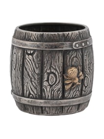 RUSSIAN TROMPE LOEIL SILVER BARREL BEAKER