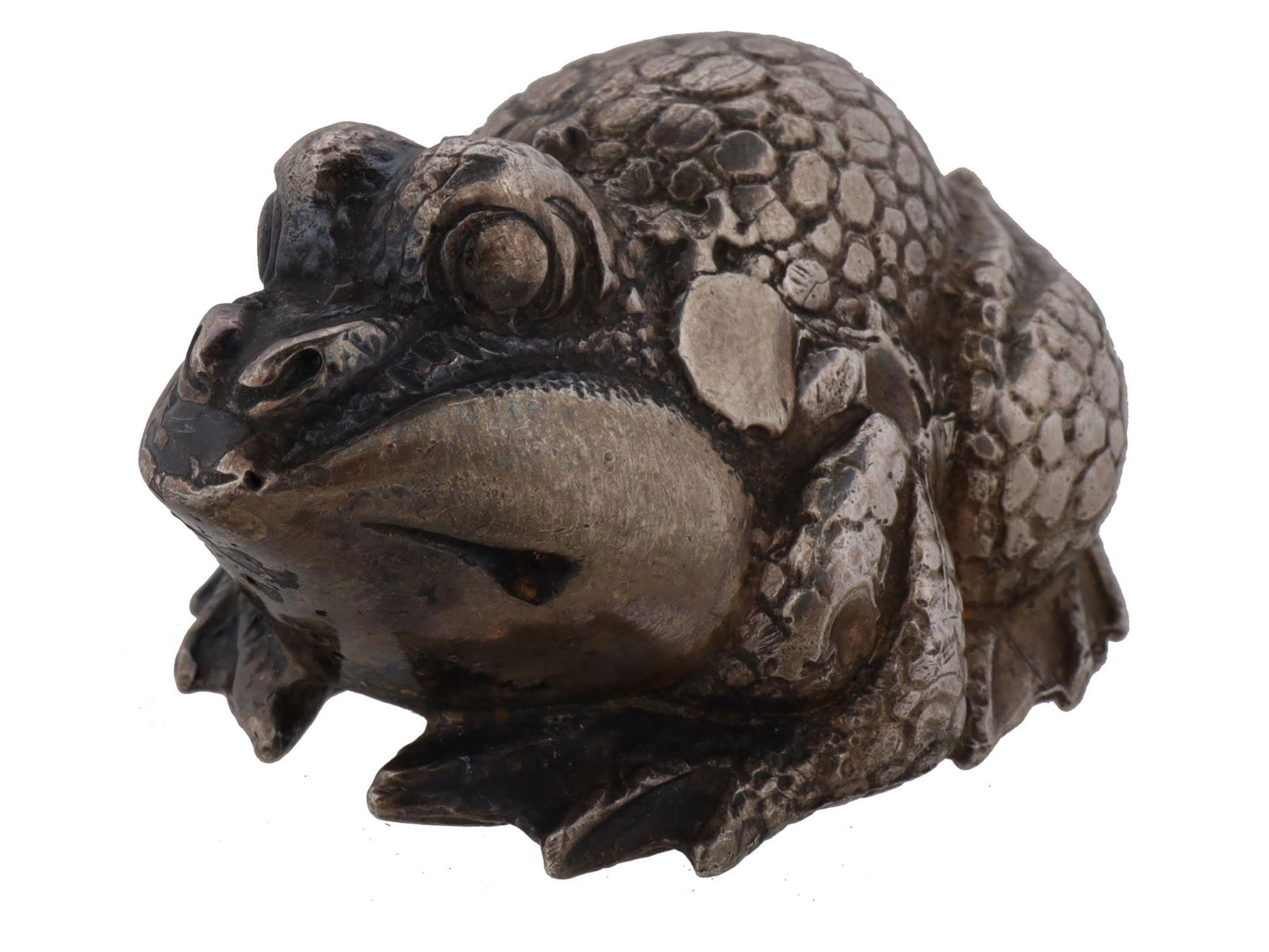 RUSSIAN SILVER PAPERWEIGHT FROG FIGURINE (1 of 8)