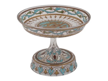 RARE FRENCH ENAMEL ART GLASS BOWL BY J P IMBERTON