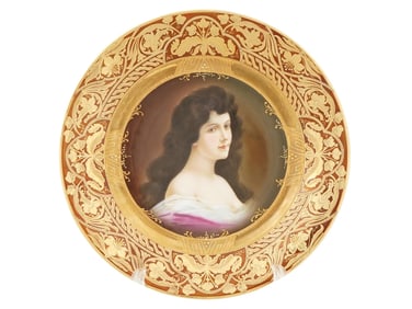 AUSTRIAN ROYAL VIENNA AMOROSA PORCELAIN CABINET PLATE