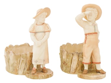 ANTIQUE ENGLISH ROYAL WORCESTER PORCELAIN FIGURES