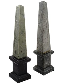 VINTAGE EMPIRE REVIVAL MARBLE OBELISKS
