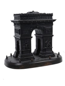 ANTIQUE 19TH CENT BRONZE MODEL OF ARC DE TRIOMPHE