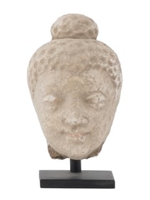 ANCIENT AFGHANISTAN GANDHARA STUCCO BUDDHA HEAD