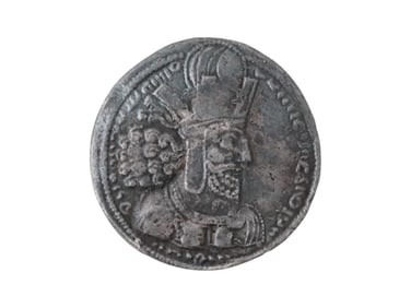 ANCIENT PERSIAN SASSANIAN SHAPUR I SILVER DIRHAM COIN