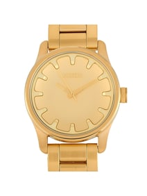 NIXON DRIVER ALL GOLD STAINLESS STEEL 42 MM WATCH