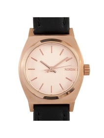 NIXON SMALL TIME TELLER LEATHER 26 MM ST. STEEL WATCH