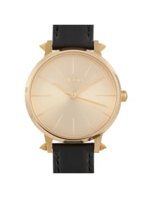 NIXON KENSINGTON 37MM GOLD TONE ST. STEEL ARTIFACT WATCH