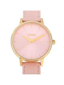 NIXON KENSIGNTON GOLD TONED PALE PINK 37 MM LADIES WATCH