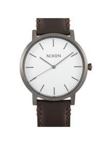 NIXON PORTER LEATHER 40 MM STAINLESS STEEL WATCH