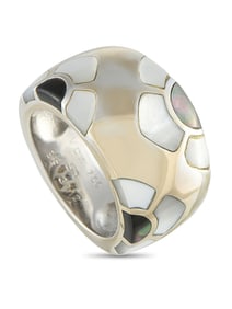 Van Cleef & Arpels 18K Gold Mother of Pearl Mosaic Ring