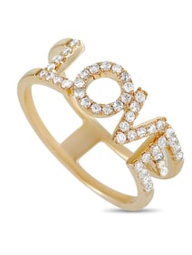 14K Gold 0.35 ct Diamond Love Ring