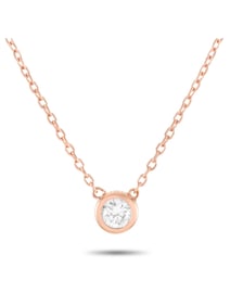 14K Gold 0.10 ct Diamond Pendant Necklace