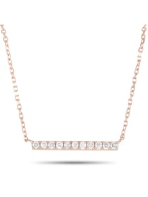 14K Gold 0.10 ct Diamond Pendant Necklace