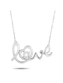 14K Gold 0.10 ct Diamond Pendant Necklace