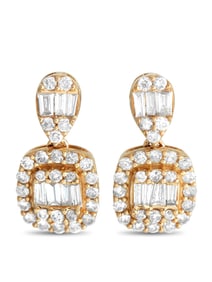 14K Gold 0.55ct Diamond Drop Earrings