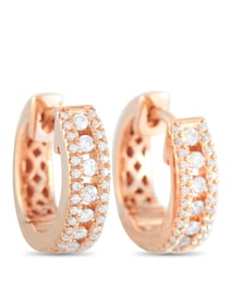 14K Gold 0.35ct Diamond Hoop Earrings AER5938R