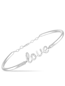 14K Gold 0.25 ct Diamond Love Bracelet
