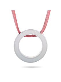 MOVADO BREAST CANCER AWARENESS SILVER CORD NECKLACE