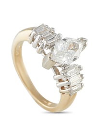 14K Yellow and Gold 1.46ct Diamond Ring