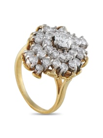 Platinum and 18K Gold 1.95ct Diamond Ring