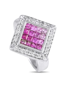 14K Gold Diamond and Sapphire Ring